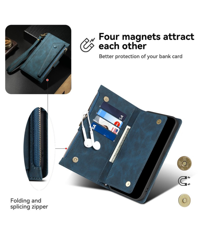 Irène - Housse Motorola Edge 50 Neo Portefeuille à Lanière