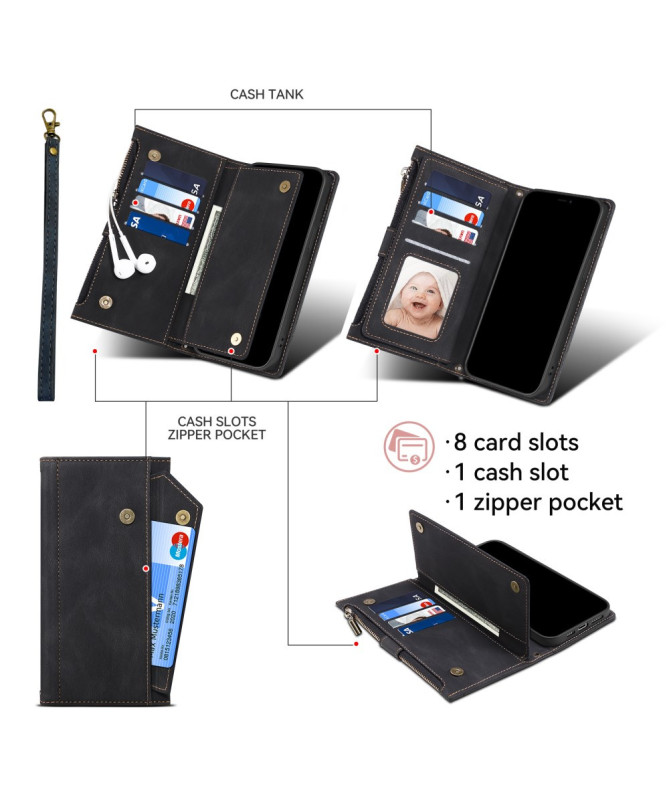 Irène - Housse Motorola Edge 50 Neo Portefeuille à Lanière