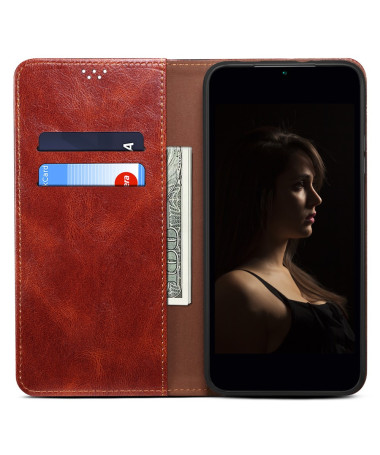 Housse Motorola Edge 50 Neo Ernestine coutures apparentes Marron - photo 11
