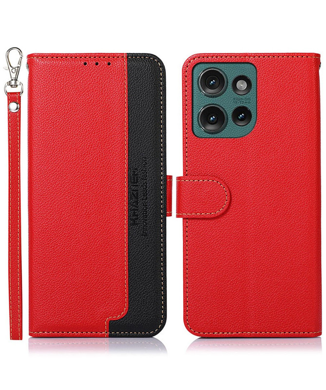 Housse Motorola Edge 50 Neo KHAZNEH coutures apparentes