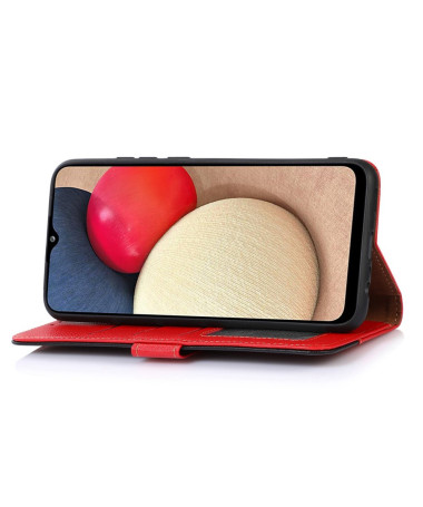 Housse Motorola Edge 50 Neo KHAZNEH coutures apparentes Rouge - photo 12