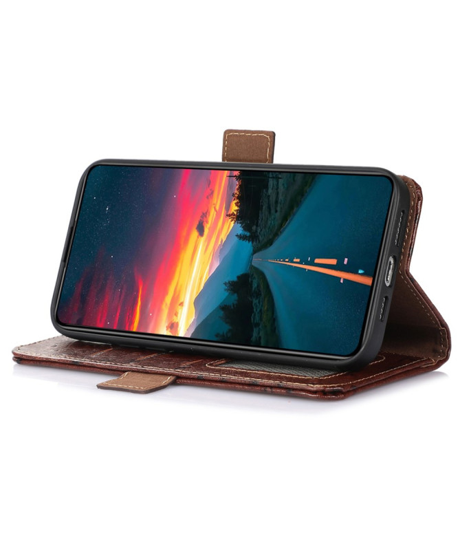 Housse Motorola Edge 50 Neo Cuir Effet Peau d'Autruche