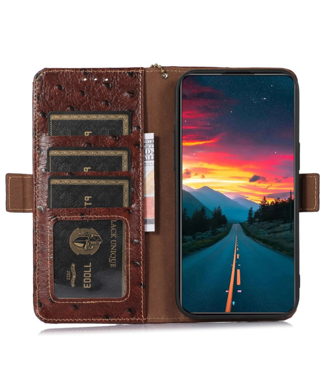 Housse Motorola Edge 50 Neo Cuir Effet Peau d'Autruche