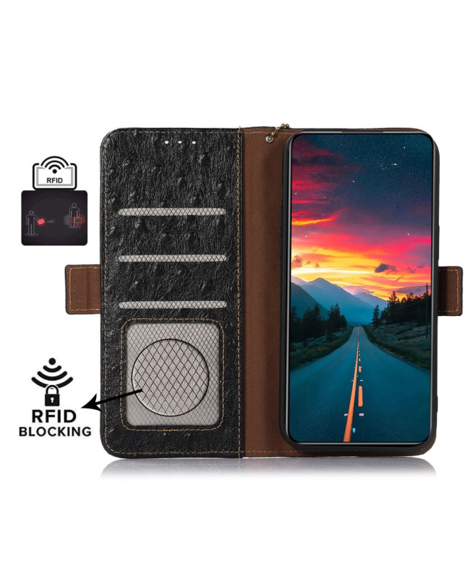 Housse Motorola Edge 50 Neo Cuir Effet Peau d'Autruche