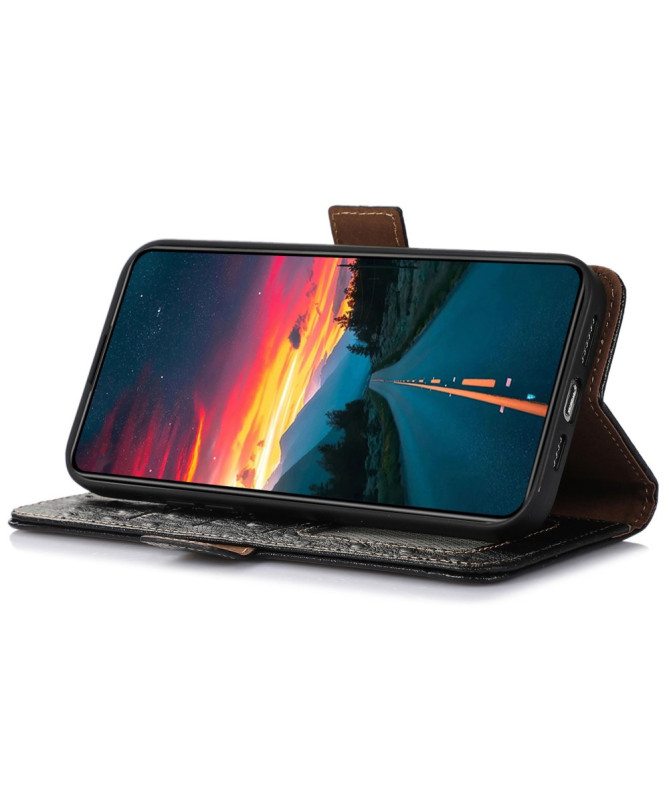 Housse Motorola Edge 50 Neo Cuir Effet Peau d'Autruche