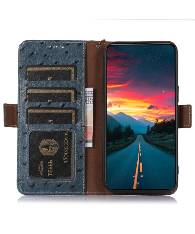 Housse Motorola Edge 50 Neo Cuir Effet Peau d'Autruche