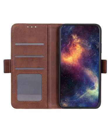 Housse Motorola Edge 50 Neo Style | Fermeture Magnétique Marron - photo 19