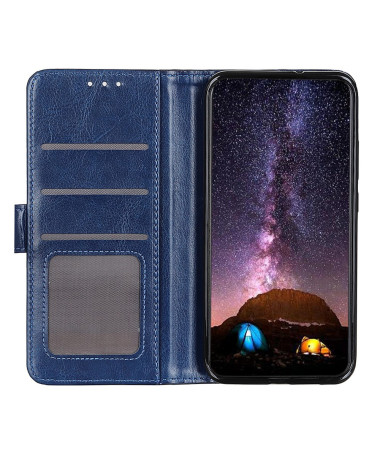 Summit | Housse Motorola Edge 50 Neo Imitation Cuir Bleu - photo 11