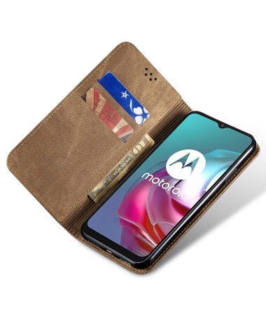 Flip Cover Motorola Edge 50 Neo La Giulia Style Jeans Marron Clair - photo 2