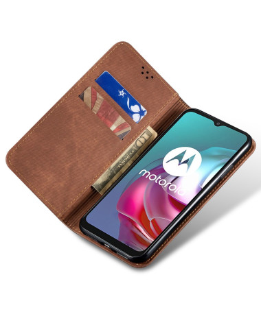 Flip Cover Motorola Edge 50 Neo La Giulia Style Jeans Marron - photo 15