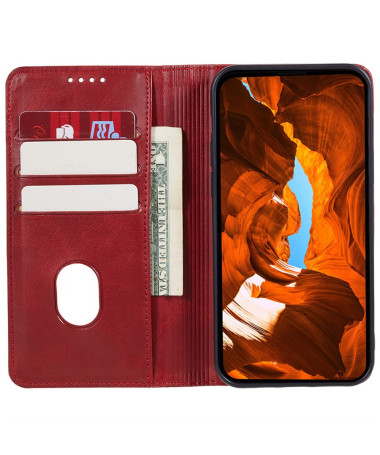Housse Motorola Edge 50 Neo Béatrice Flip Premium Rouge foncé - photo 18