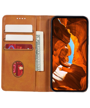 Housse Motorola Edge 50 Neo Béatrice Flip Premium Marron Clair - photo 33