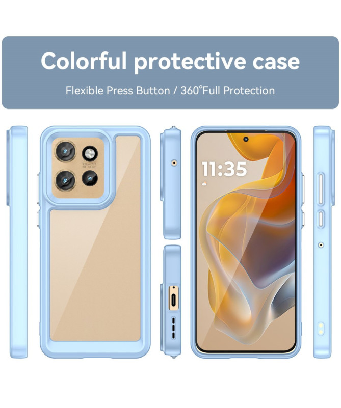 Coque Motorola Edge 60 Neo/50 Neo/ThinkPhone 25 Transparente Contour Couleuré