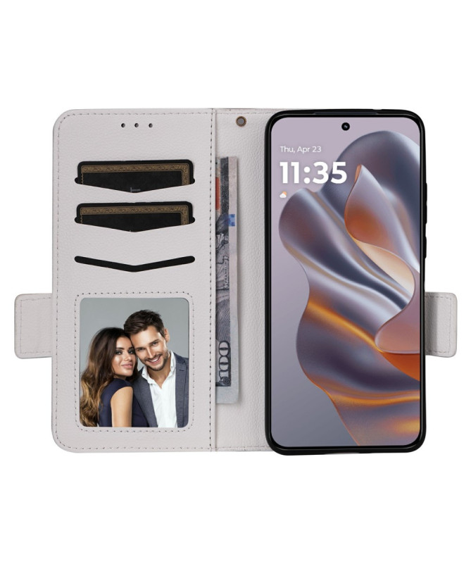 Housse Motorola Edge 60 Neo/50 Neo/ThinkPhone 25 effet cuir à Lanière