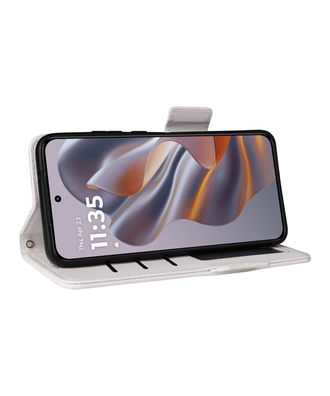 Housse Motorola Edge 60 Neo/50 Neo/ThinkPhone 25 effet cuir à Lanière