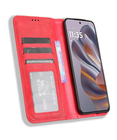 Étui Motorola Edge 60 Neo/50 Neo/ThinkPhone 25 Le Cirénius Style Cuir Rouge - photo 15