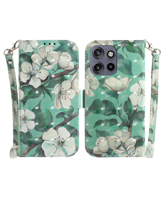 Housse Motorola Edge 50 Neo Fleurs Blanches