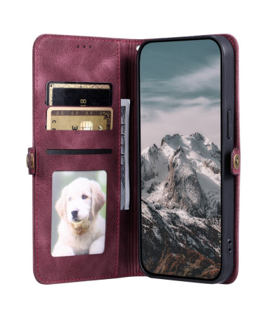Housse Motorola Edge 60 Neo/Edge 50 Neo/ThinkPhone 25 Mandala avec Porte-Cartes et Dragonne Vin Rouge - photo 19