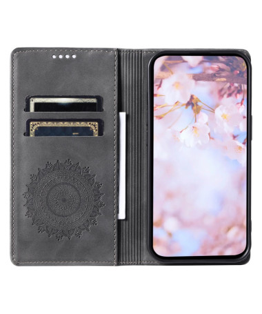 Housse Motorola Edge 60 Neo/Edge 50 Neo/ThinkPhone 25 Rabat Flip Mandala Gris Foncé - photo 11