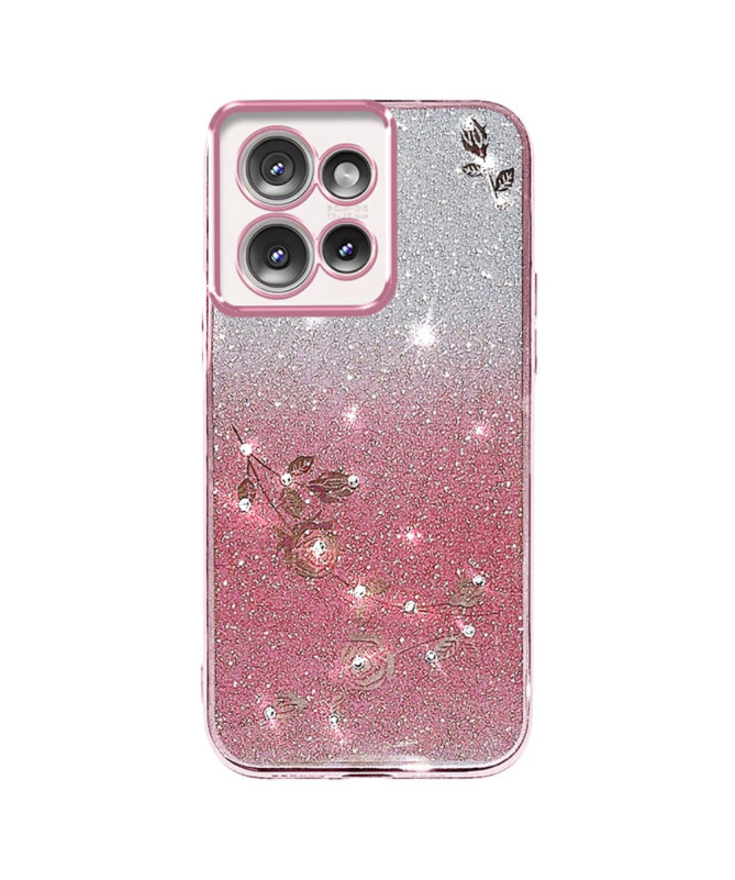 Coque Motorola Edge 60 Neo/50 Neo Glamour Glitz avec Sangle