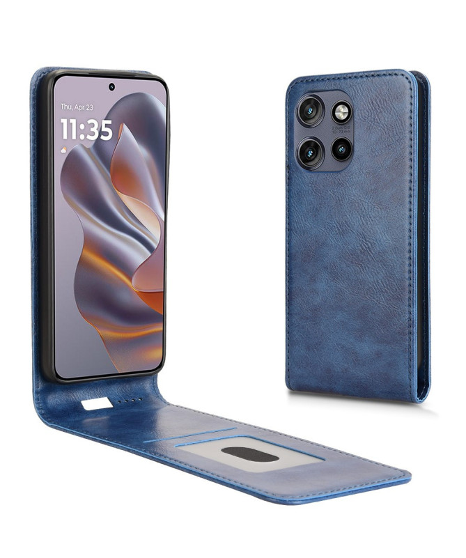 Monza - Housse Verticale Motorola Edge 50 avec Porte-Carte