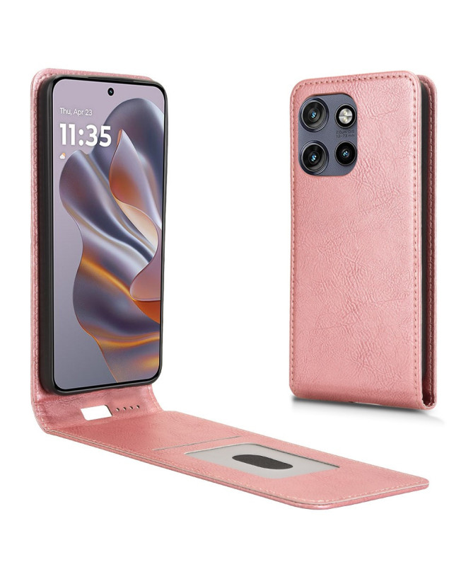 Monza - Housse Verticale Motorola Edge 50 avec Porte-Carte