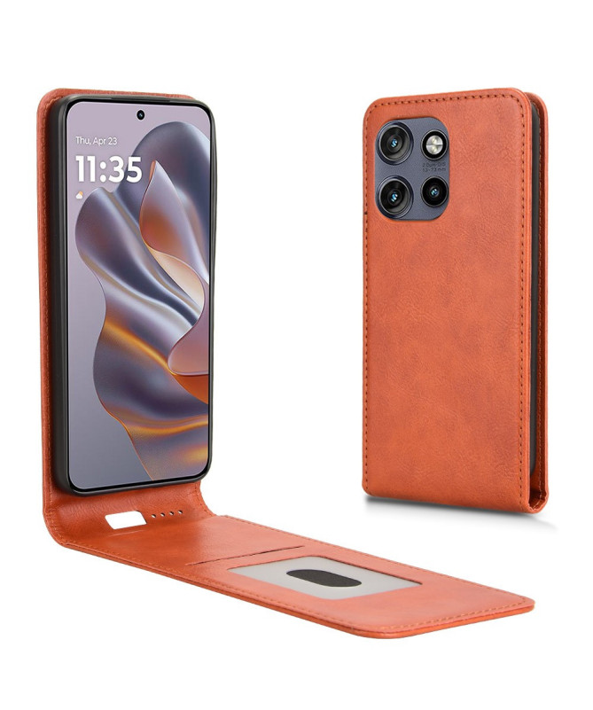 Monza - Housse Verticale Motorola Edge 50 avec Porte-Carte