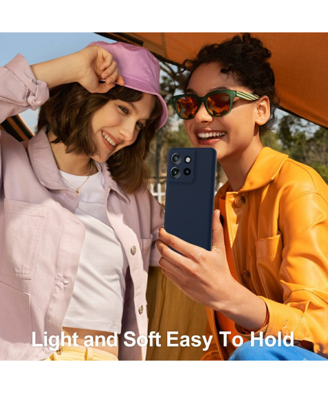 Coque Motorola Edge 50 Silicone Liquide MagSafe, Lanière