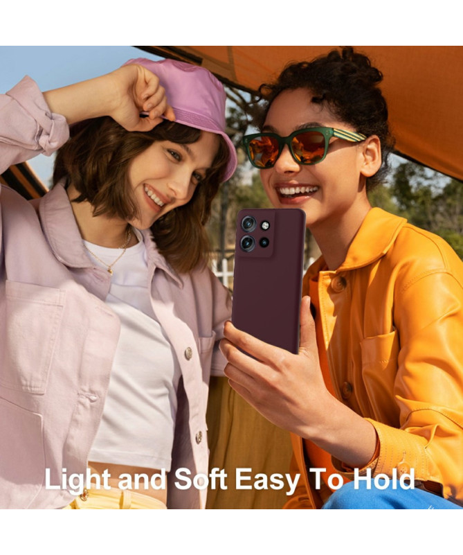 Coque Motorola Edge 50 Silicone Liquide MagSafe, Lanière