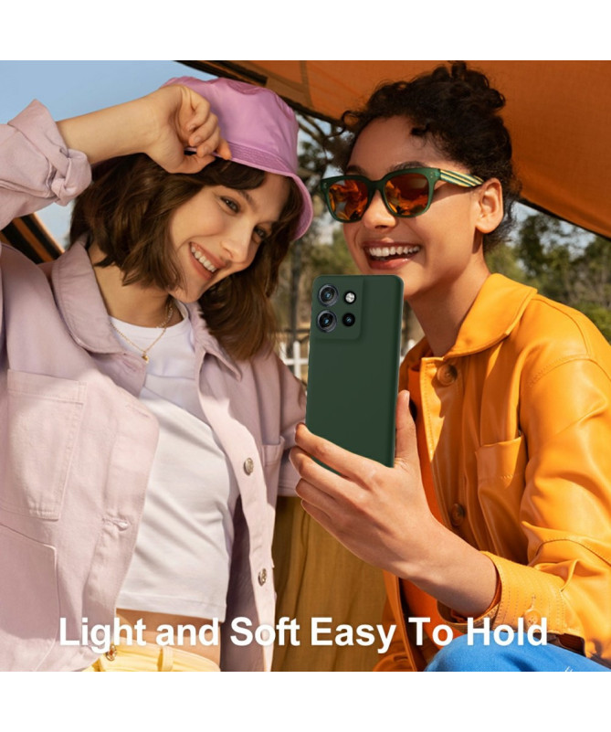 Coque Motorola Edge 50 Silicone Liquide MagSafe, Lanière