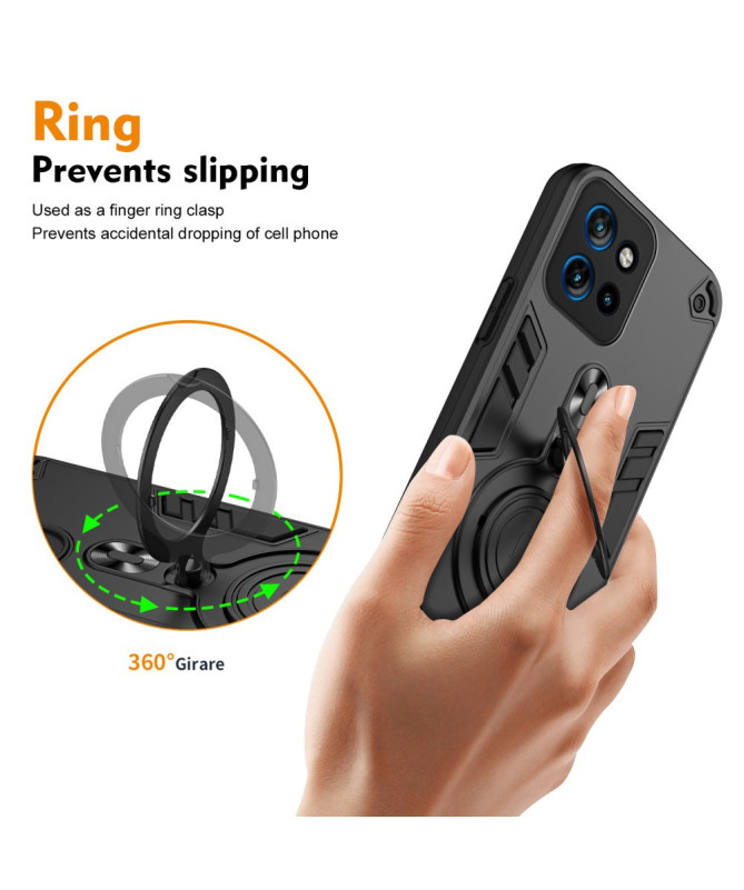 Rotak - Coque Motorola Edge 50 avec Anneau Rotatif