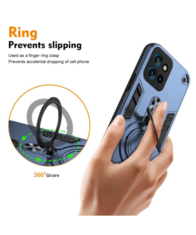 Rotak - Coque Motorola Edge 50 avec Anneau Rotatif