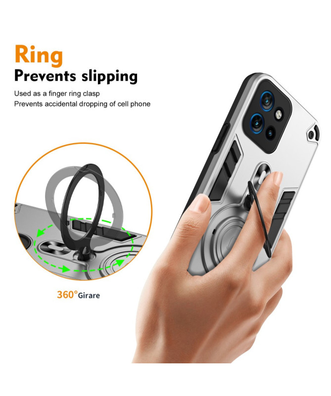 Rotak - Coque Motorola Edge 50 avec Anneau Rotatif