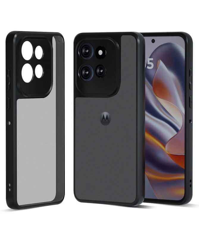 Coque Motorola Edge 50 transparente noire mate