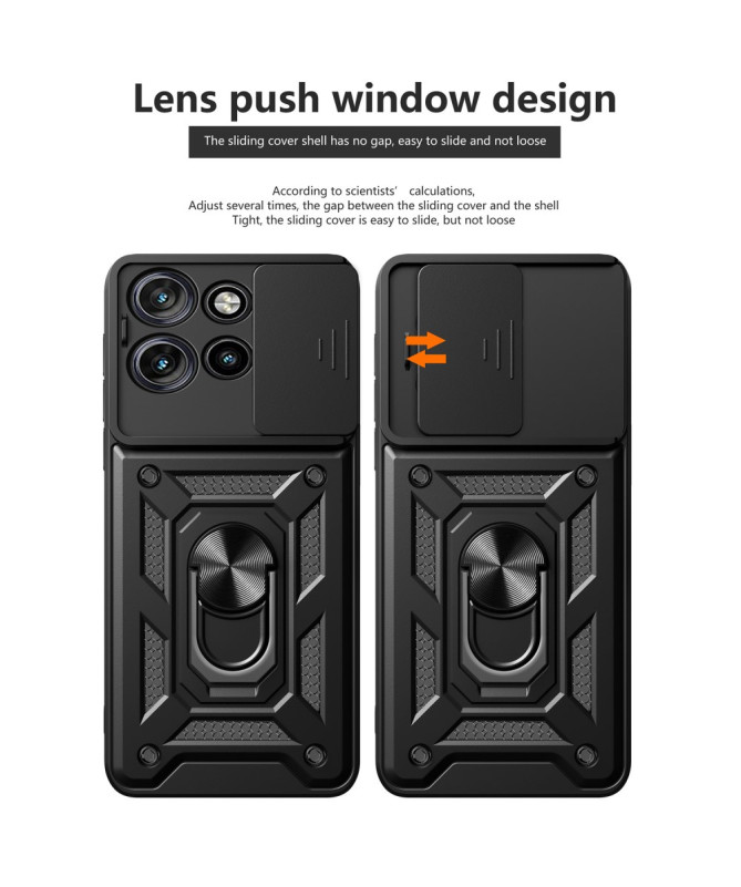 Coque Motorola Edge 50 Hybride Fonction Support et Cache Objectif