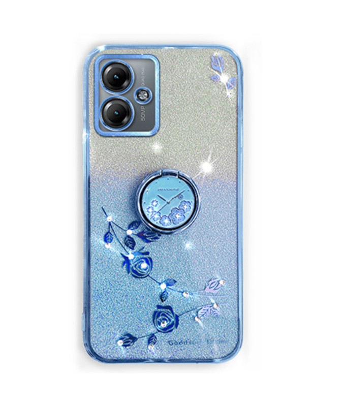 Coque Moto G14 Glamour Glitz avec Anneau