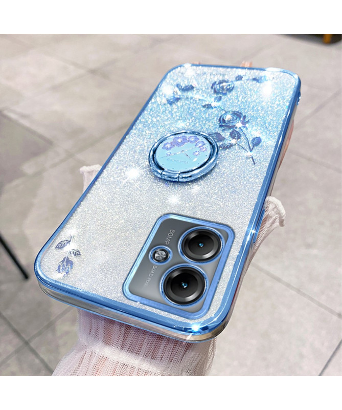 Coque Moto G14 Glamour Glitz avec Anneau