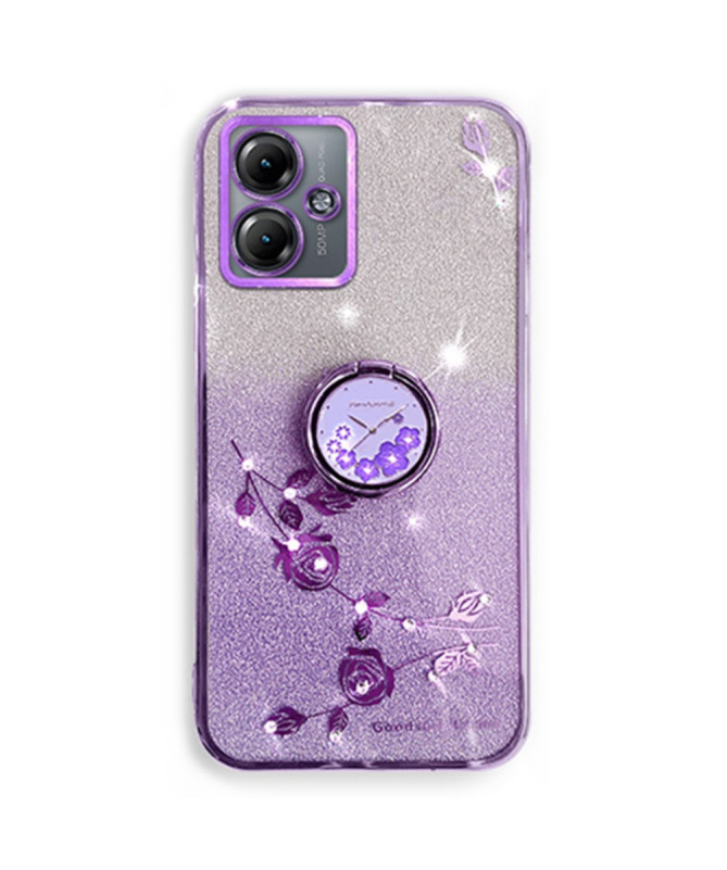 Coque Moto G14 Glamour Glitz avec Anneau