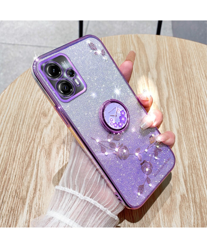 Coque Moto G14 Glamour Glitz avec Anneau