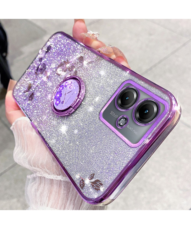 Coque Moto G14 Glamour Glitz avec Anneau