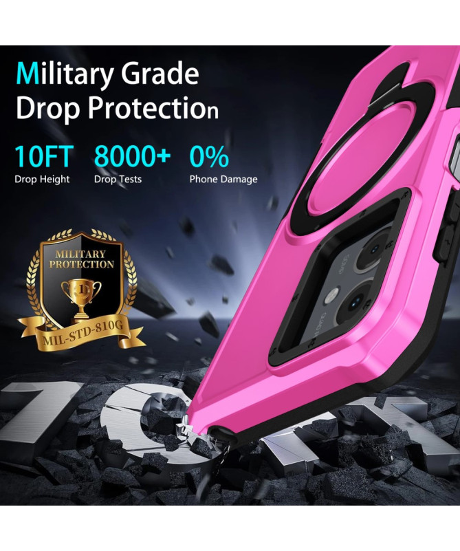 Coque Moto G14 Hybride avec Anneau et Support