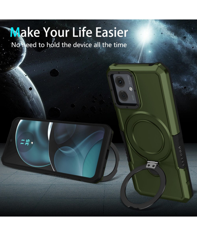 Coque Moto G14 Hybride avec Anneau et Support