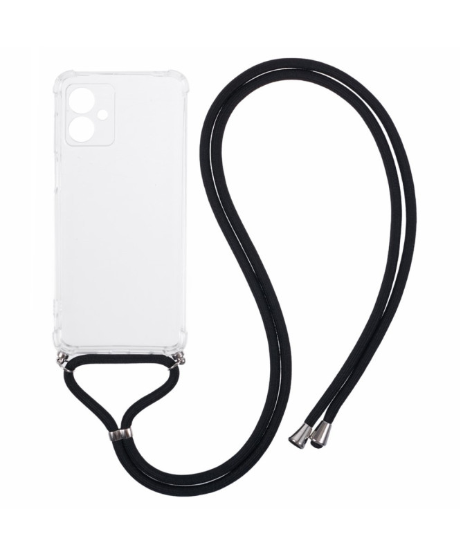 Cléos - Coque Moto G14 transparente avec cordon