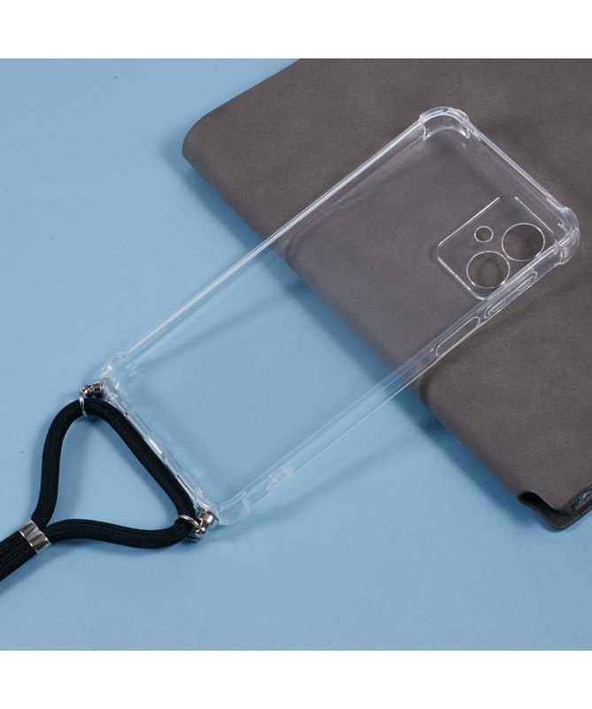 Cléos - Coque Moto G14 transparente avec cordon