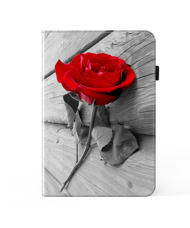 Housse Samsung Galaxy Tab S10 Ultra / S9 Ultra - Motif Rose Rouge