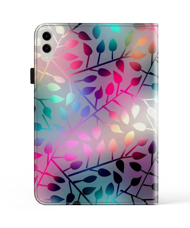 Housse Samsung Galaxy Tab S10 Ultra | Portefeuille Motif Feuilles