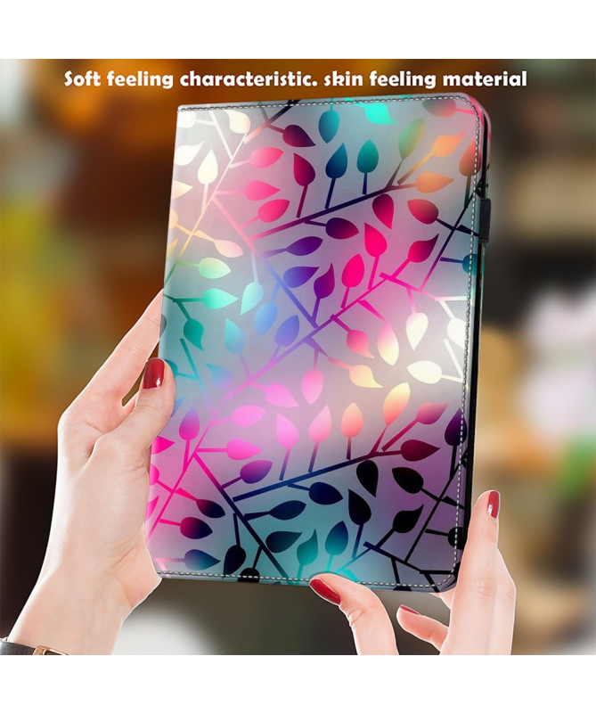 Housse Samsung Galaxy Tab S10 Ultra | Portefeuille Motif Feuilles