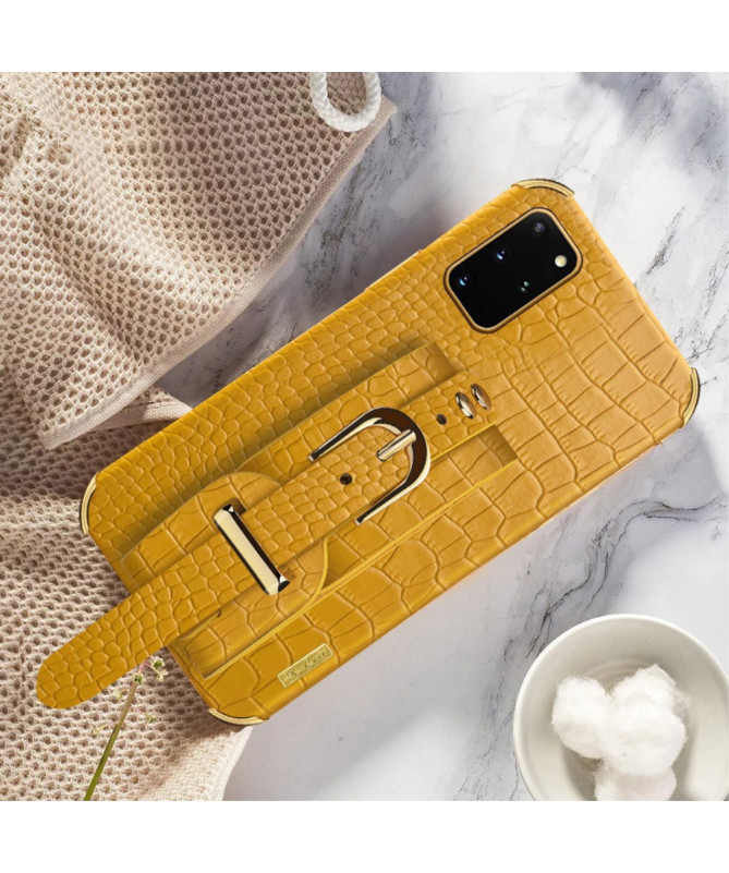 Coque Samsung Galaxy S20 Plus Croco avec Sangle