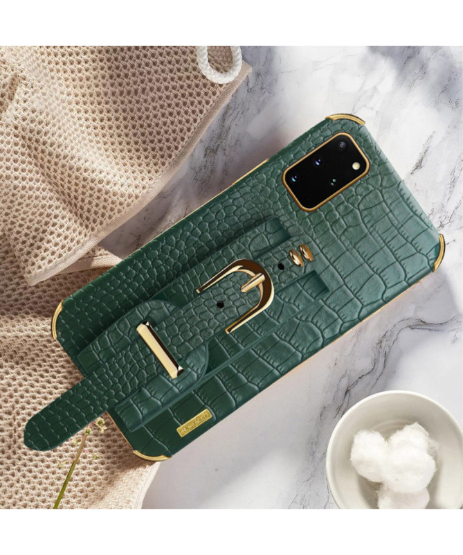 Coque Samsung Galaxy S20 Plus Croco avec Sangle