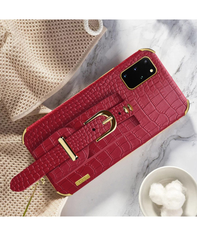 Coque Samsung Galaxy S20 Plus Croco avec Sangle